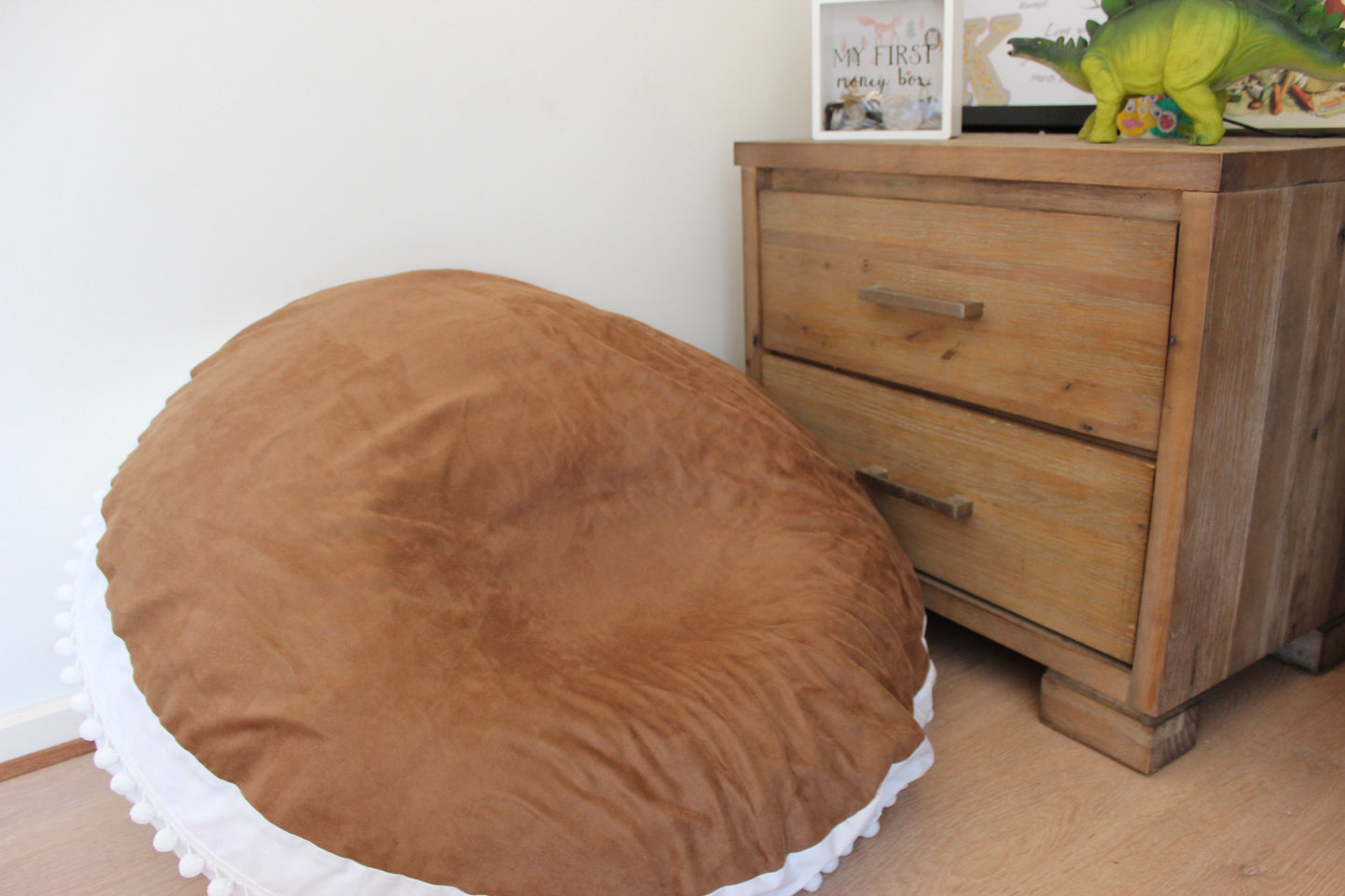 Tan / Bunny Velvet Luxe BEANBAG