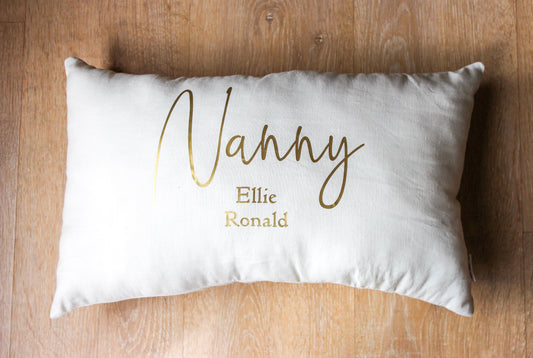 Personalised Natural Linen Cushion